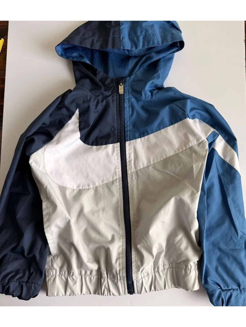 Nike Boys Colorblock Windbreaker Hooded Jacket Big Swoosh Size 6
